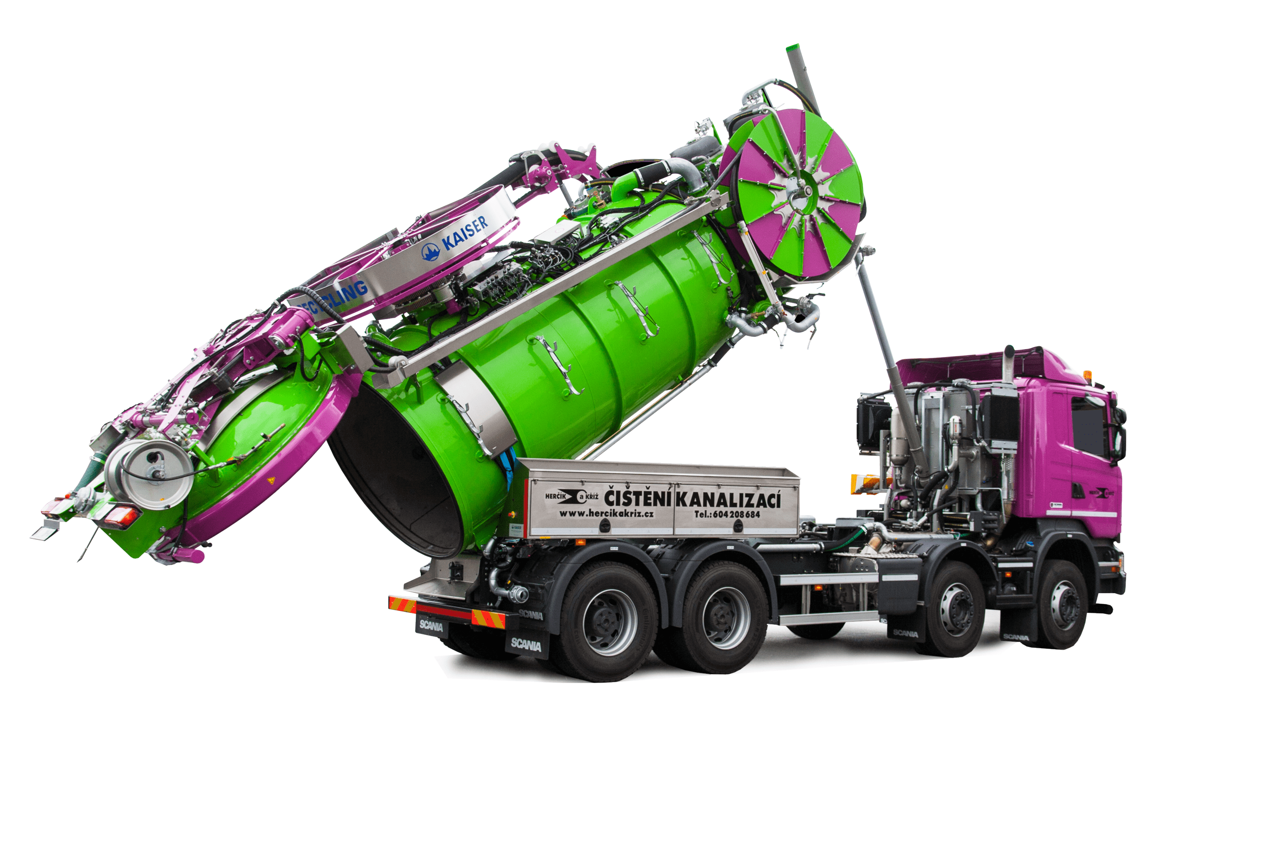 cleaning and suction vehicle