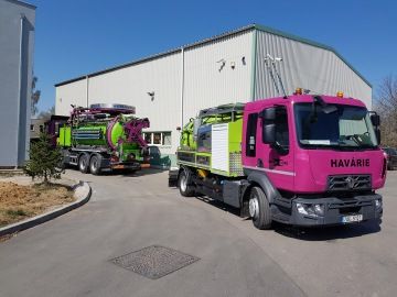 Vůz na čištění odpadů a kanalizace