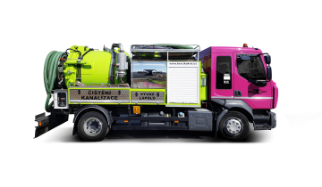 Dvojkombinace na čištění odpadů, kanalizace a sání lapolů a kalů