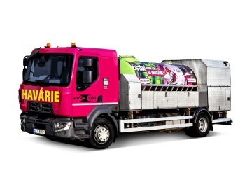 Čistící vůz Renault na domovní odpady a kanalizace