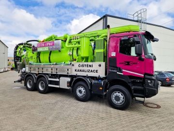 Recyklační vozidlo Kroll na čištění kanalizací velkých profilů