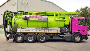 recyklační vůz Kroll na čištění kanalizace