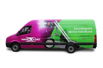 Vůz na bezvýkopové opravy kanalizace